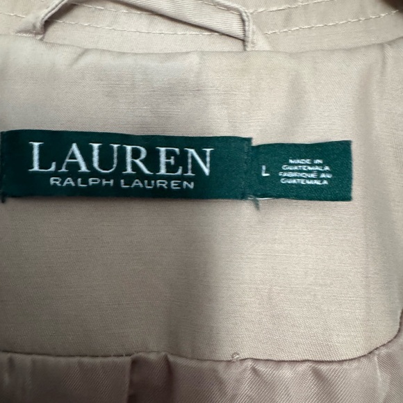 Lauren Ralph Lauren Tan Double-Breasted Trench Coat - Picture 2 of 7